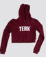 TERK Rally Crop Hoodie — Burgundy