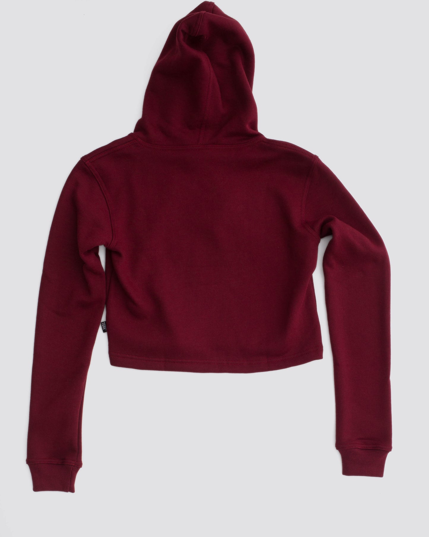 TERK Rally Crop Hoodie — Burgundy