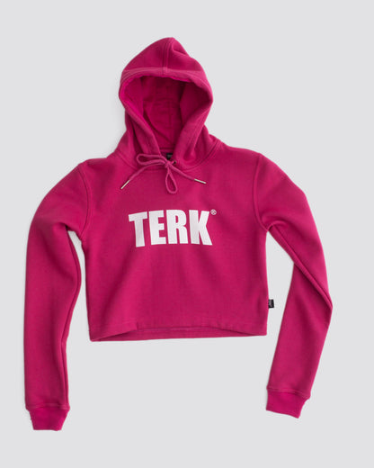 TERK Rally Crop Hoodie — Pink