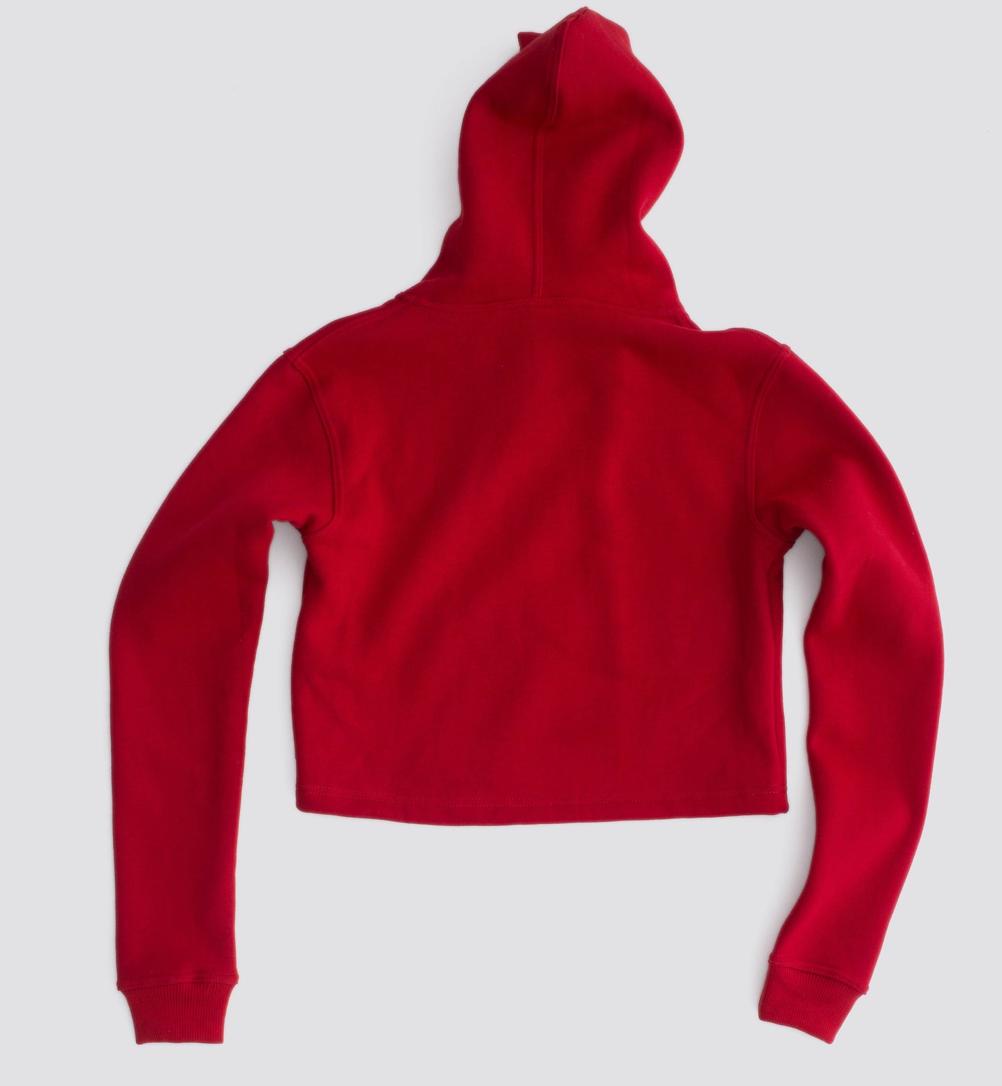 WHITE TERK RALLY CROP HOODIE