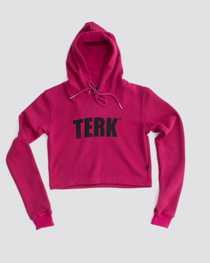 Black TERK Rally Crop Hoodie