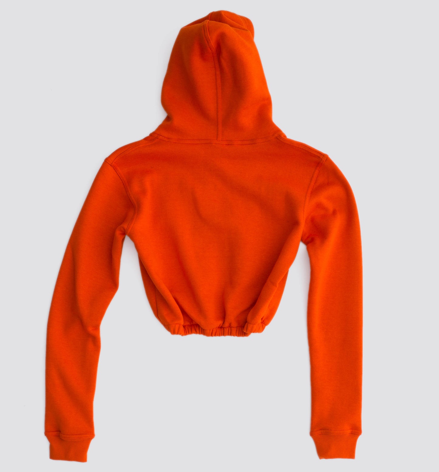 TERK Rally Elastic Crop Hoodie — Orange