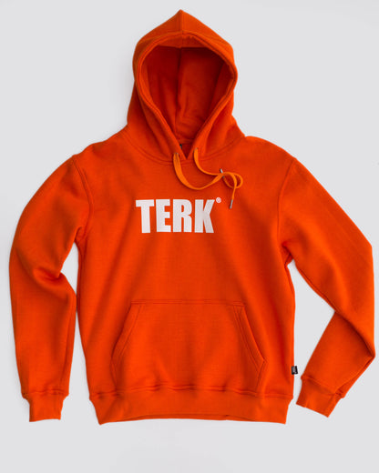 ORANGE WHITE TERK LOGO HOODIE